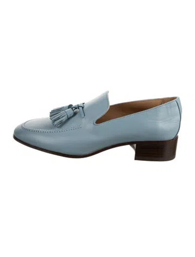 Pre-owned Loewe Leather Loafers In Blue
