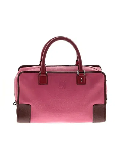 Pre-owned Loewe Leather Satchel In Pink