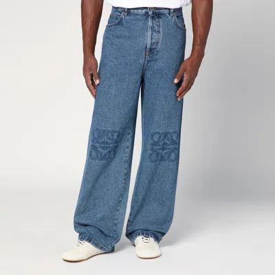Loewe Loose-fit Anagram Jeans In Medium Blue