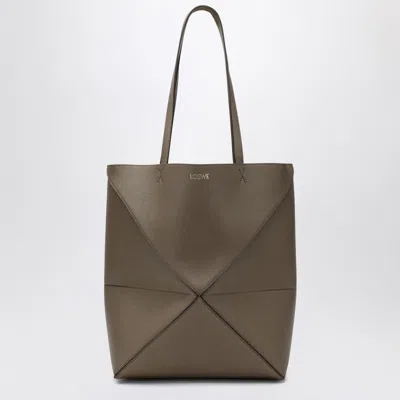 Loewe Medium Puzzle Fold Tote Bag In Taupe In Brown