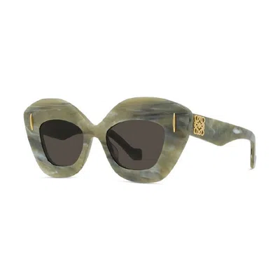 Loewe Mini Marble Sunglasses In Green