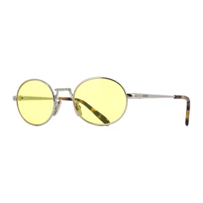 Loewe Mini Shiny Palladium Sunglasses In Yellow