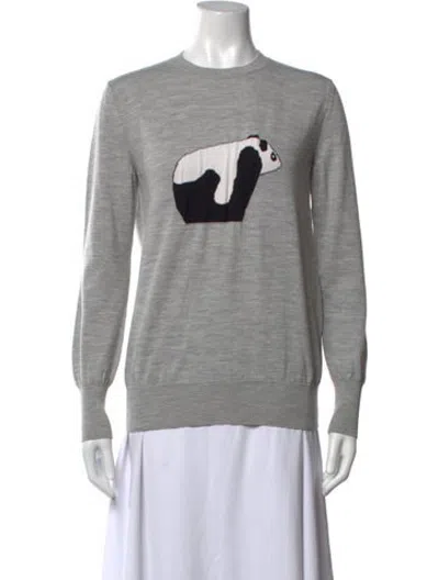 Pre-owned Loewe Panda Wool Sweater In Grey
