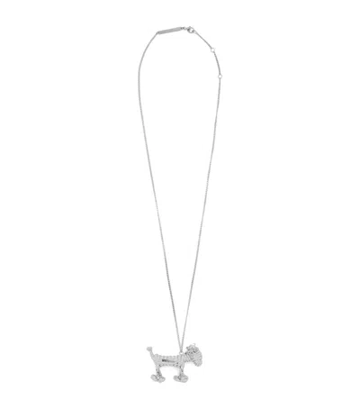 Loewe Sausage Dog Necklace In Silver