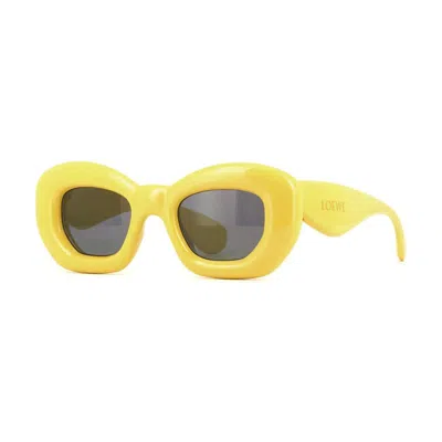 Loewe Shiny Mini Sunglasses In Yellow