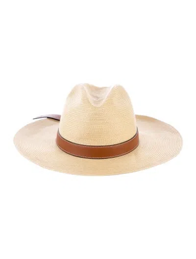 Pre-owned Loewe Straw Sun Hat In Neutrals