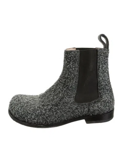 Pre-owned Loewe Suede Chelsea Boots In Grey