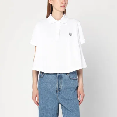 Loewe Trapeze White Cotton Polo