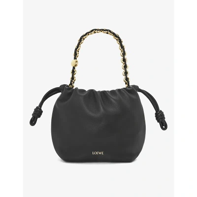 Loewe Womens Black Flamenco Mini Leather Clutch Bag