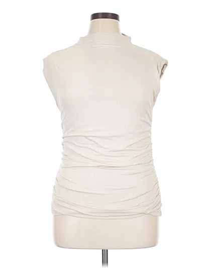 Pre-owned Loft Versa Sleeveless T-shirt In Ivory