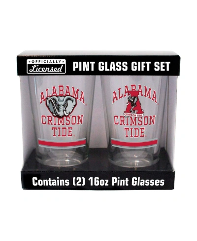 Logo Brands Alabama Crimson Tide 16 oz Pint Glass Two Pack In Multi