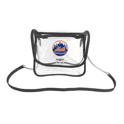 Logo Brands New York Mets Sideline Clear Purse In White