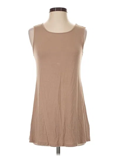 Pre-owned Logo Layers Sleeveless T-shirt In Tan