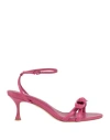 Lola Cruz Woman Sandals Magenta Size 5 Leather