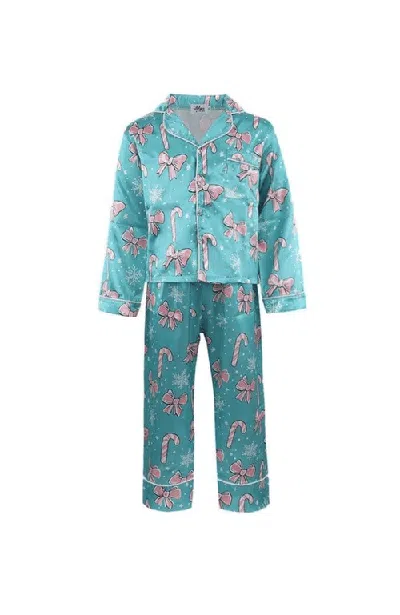 Lola + The Boys Kids'  Santa Baby Festive Sweater In Blue