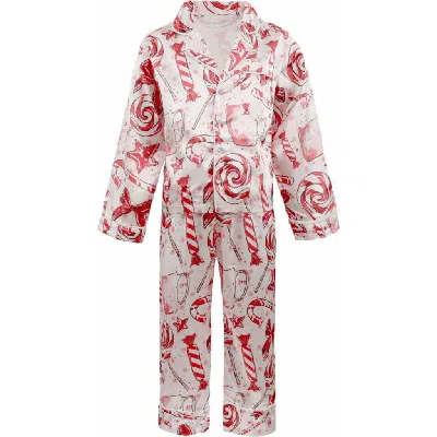 Lola + The Boys Kids'  Sweet Winter Silky Set In Multi