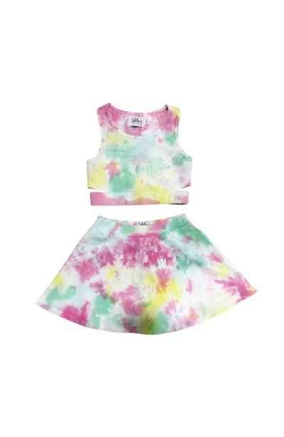 Lola + The Boys Kids'  Tie Dye Tennis Set In Multi