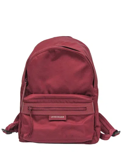 Pre-owned Longchamp Bordeaux Nylon Neo Backpack (authentic Pre-loved)