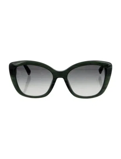 Pre-owned Longchamp Cat-eye Gradient Sunglasses In Green