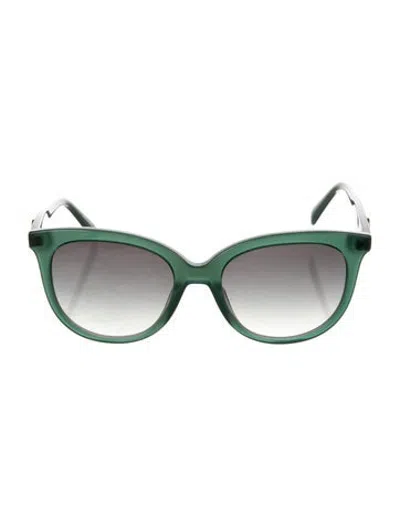 Pre-owned Longchamp Cat-eye Gradient Sunglasses In Green