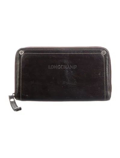 Pre-owned Longchamp Leather Wallet In Brown
