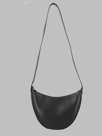 Longchamp Long-handle Leather Shoulder Bag In Black