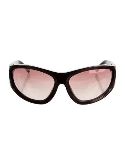 Pre-owned Longchamp Oversize Gradient Sunglasses In Purple