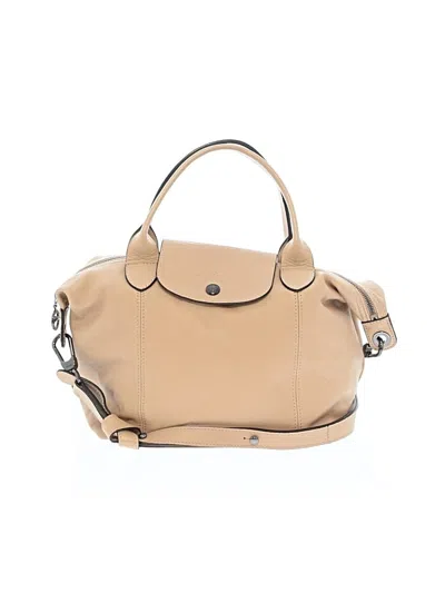 Pre-owned Longchamp Satchel In Tan