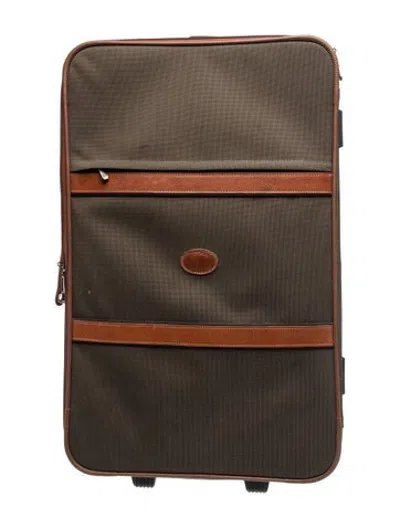 Pre-owned Longchamp Suitcase In Green