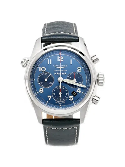 Pre-owned Longines 2026 Spirit Chronograph 42mm Watch In Blue