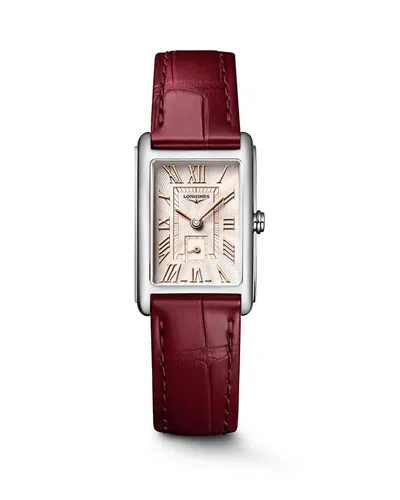 Longines Dolcevita Watch, 21mm X 32mm In Red