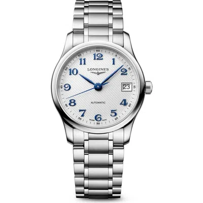 Longines Master Collection Automatic Bracelet Watch, 34mm In Silver