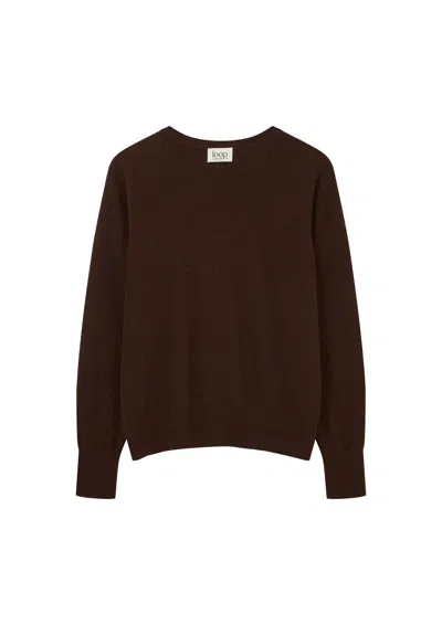 Loop Cashmere Women's Cashmere Crew Neck Sweater In Americano Brown