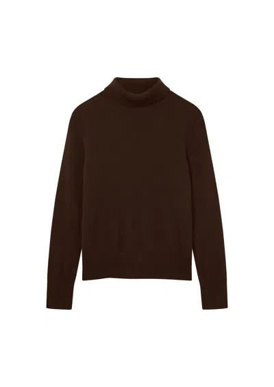 Loop Cashmere Women's Cashmere Polo Neck Sweater In Americano Brown