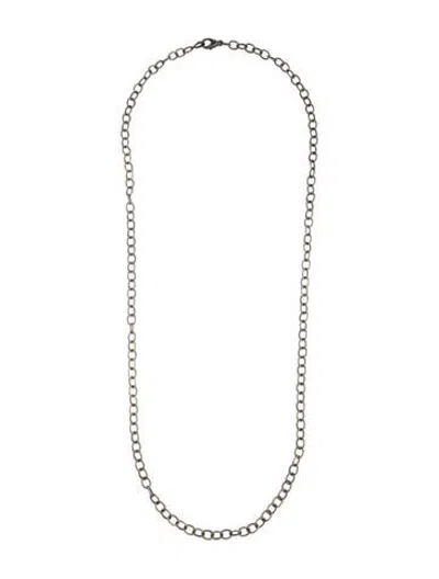Pre-owned Loree Rodkin Flintstone Link Chain Necklace, 32" In Multicolor