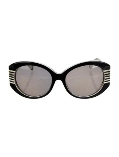 Pre-owned Loree Rodkin Oversize Gradient Sunglasses In Black
