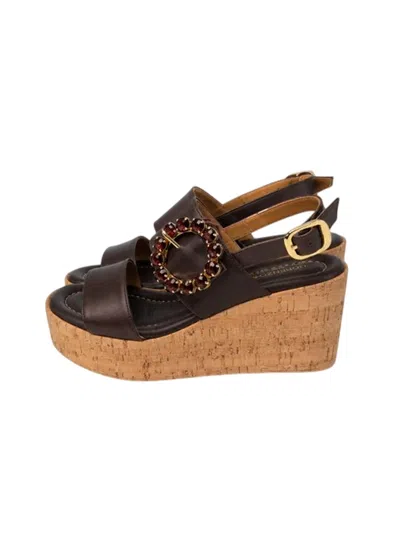 Lorenzo Mari Other (woman Shoes) Woman  - Cork Chocolate Nappa And Strass - Brown