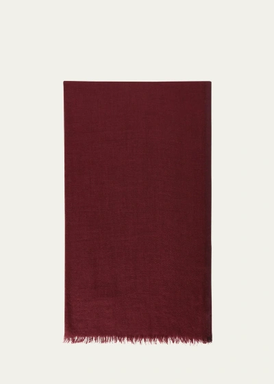 Loro Piana Aria Contrast-border Soffio Stole In Azuki Beans