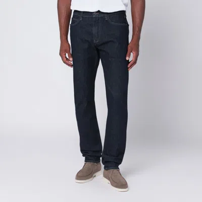 Loro Piana Dark Lagoon-coloured Doccio Jeans In Blue