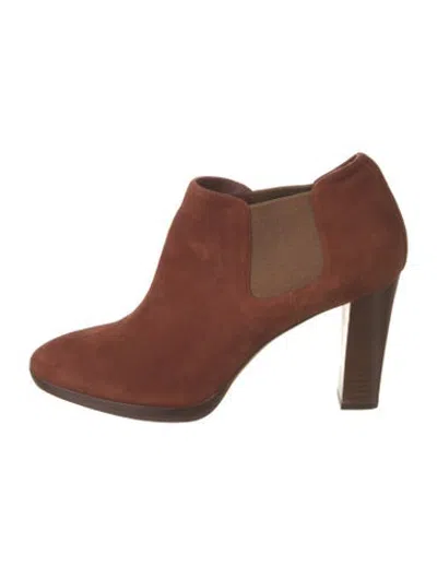 Pre-owned Loro Piana Suede Chelsea Boots In Brown