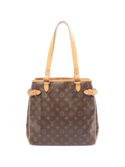 Louis Vuitton 2005 Monogram Batignolles Vertical Tote Bag In Brown