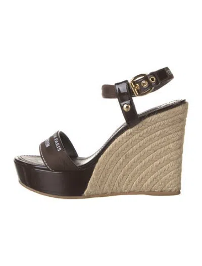 Pre-owned Louis Vuitton 2007 Canvas Espadrilles In Brown