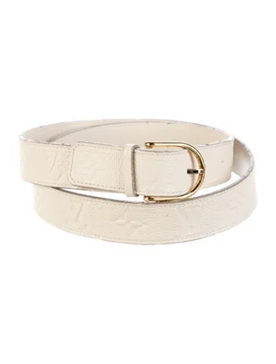 Pre-owned Louis Vuitton 2013 Empreinte Gracieuse 30mm Waist Belt In Neutrals