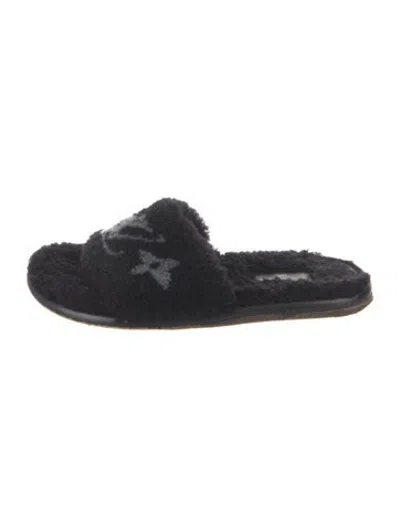 Pre-owned Louis Vuitton 2013 Lv Monogram Slides In Black