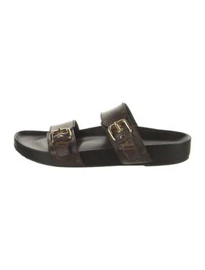 Pre-owned Louis Vuitton 2018 Bom Dia Slides In Brown