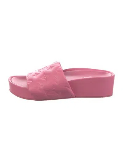 Pre-owned Louis Vuitton 2021 Jumbo Flatform Slides In Pink
