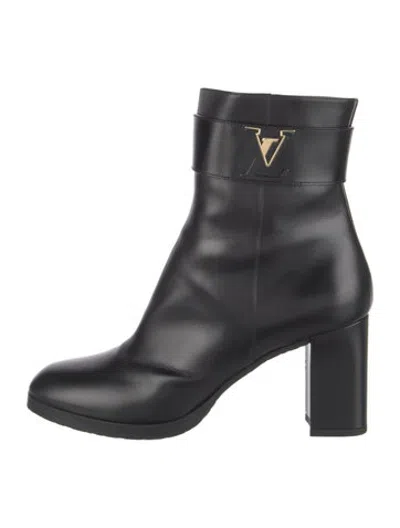 Pre-owned Louis Vuitton 2024  Midtown Platform Ankle Boot Boots In Black