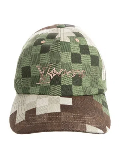 Pre-owned Louis Vuitton Beaded Baseball Cap In Green