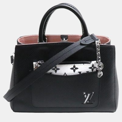 Pre-owned Louis Vuitton Black Epi Leather Marelle Tote Bb Satchel Bag