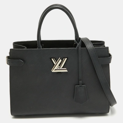 Pre-owned Louis Vuitton Black Epi Leather Twist Tote Bag